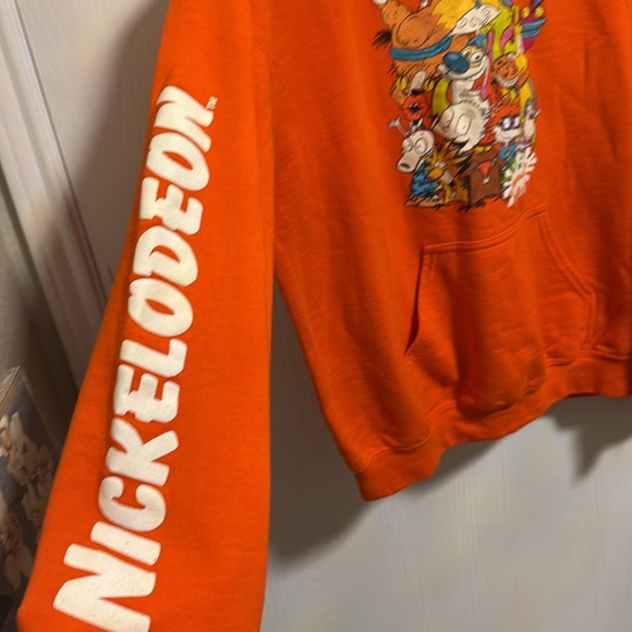 Nickelodeon Kids Unisex Boys Girl Rug Rats‎ Kangaroo Pocket Orange Hoodie Medium - Picture 6 of 8